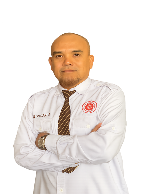 Portrait Agus Sugiarto berdiri, latar belakang dihapus